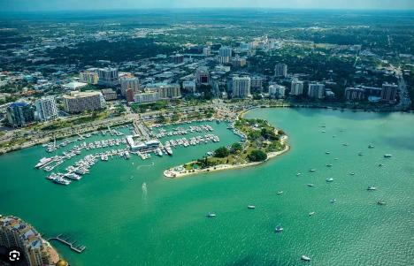 Aerial View of Marina Jacks in Sarasota